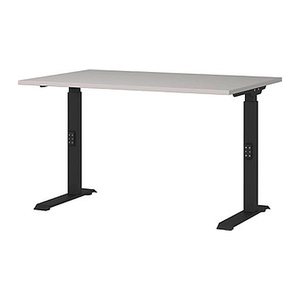 GERMANIA DOWNEY höhenverstellbarer Schreibtisch kaschmir rechteckig, C-Fuß-Gestell schwarz 120,0 x 80,0 cm