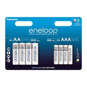 eneloop Akkus Ni-MH Micro AAA, Mignon AA Mignon AA: 2.000 mAh / Micro AAA: 800 mAh, 8 St.