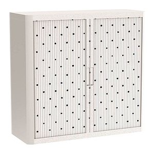 PAPERFLOW easyOffice Black & White Rollladenschrank 60500 2 Fachböden 110,0 x 41,5 x 104,0 cm