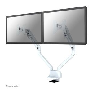 Neomounts Monitor-Halterung FPMA-D750DWHITE2 weiß für 2 Monitore, Tischklemme, Tischbohrung