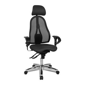 Topstar Bürostuhl Sitness 45, ST99U L52X Stoff anthrazit, Gestell chrom