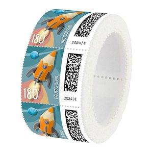 Deutsche Post 1,80 € Briefmarken "Raketenpost" selbstklebend, 500 St.