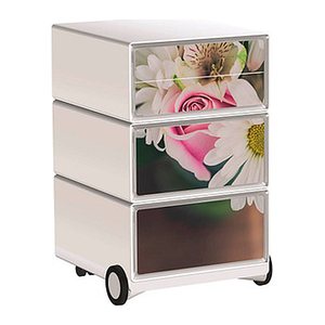 PAPERFLOW easyBox Garden Factory Rollcontainer bunt 611139 4 Auszüge 39,0 x 43,6 x 64,2 cm