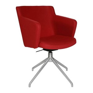 Topstar Besuchersessel SFH 1.0 rot edelstahl, Optik matt Stoff 58,0 x 66,0 x 87,0 - 90,0 cm, 1 St.