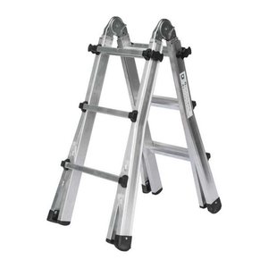 MUNK Gelenkleiter 32013 silber 4x 3 Sprossen, H: 301,0 cm