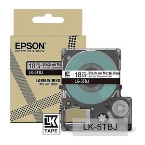 EPSON Schriftband LK LK-5TBJ C53S672066, 18 mm, schwarz auf transparent, 1 St.