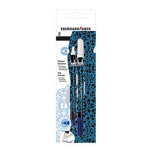 EBERHARD FABER neon blau/schwarz Tintenkiller, 2 St.