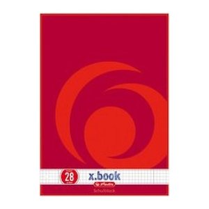 herlitz Schulblock x.book DIN A4 kariert Lineatur 28, 1 St.