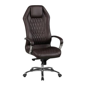 AMSTYLE Chefsessel, SPM1.297 Leder braun, Gestell silber