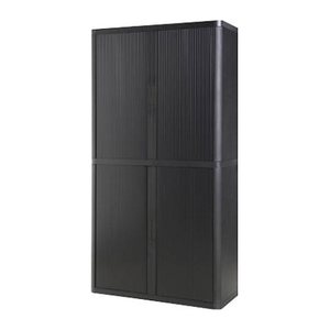 PAPERFLOW easyOffice Rollladenschrank schwarz ohne Fachböden 110,0 x 41,5 x 204,0 cm