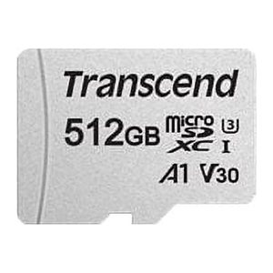 SD microSD Card 512GB Transcend SDXC USD300S-A w/Adapter