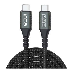 INCA USB-Kabel USB-C4.0/40Gbps/PD3.1 240W/8K-UltraHD 0.80m