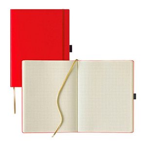 Lediberg Notizbuch ca. DIN A4 kariert, hellrot Hardcover 240 Seiten, 1 St.