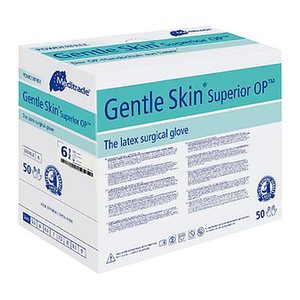 Meditrade® unisex OP-Handschuhe Gentle Skin® Superior OP™ weiß Größe 6,5, 50 Paar