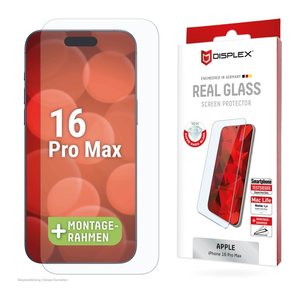 DISPLEX® Real Glass Display-Schutzglas für Apple iPhone 16 Pro Max