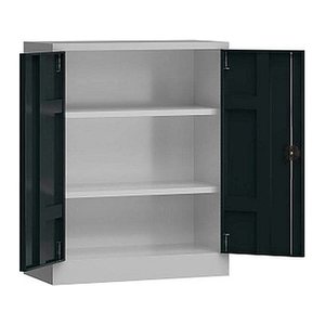 ClassiX Stahlschrank X-530318 anthrazit, lichtgrau 2 Fachböden 80,0 x 38,0 x 100,0 cm, aufgebaut, 1 St.
