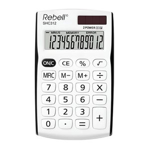 Rebell SHC312 BK Taschenrechner weiß/schwarz
