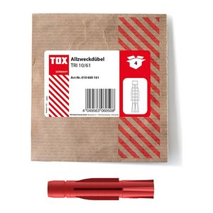TOX TRI 10/61 010600161 Universaldübel Ø 10 mm x 61 mm, 4 St.