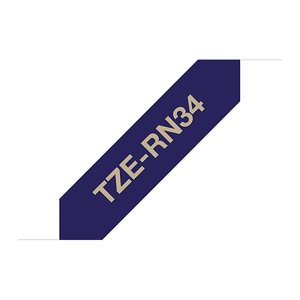 brother Textil-Schriftband TZe-RN34 TZERN34, 12 mm, gold auf blau, 1 St.