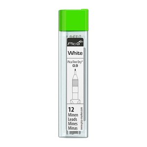 Pica Fine Dry 7032 Ersatzminen für Tieflochmarker-Bleistift weiß 0,9 mm, 12 St.