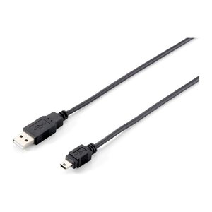 Equip Kabel USB-A2.0->Mini-B St/St 1.80m schwarz Polybeutel