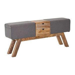WOHNLING Sitzbank WL6.480 grau Stoff 120,0 cm