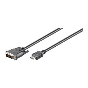 goobay HDMI A/DVI-D Kabel 3,0 m schwarz, 1 St.