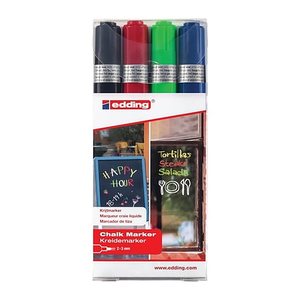 edding 4095-4999 Kreidemarker farbsortiert 2,0 - 3,0 mm, 4 St.