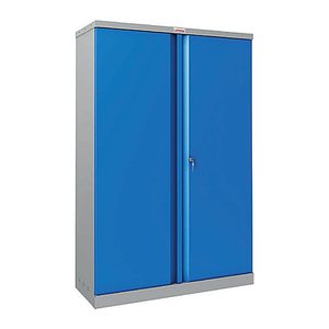 phoenix Stahlschrank SCL1491GBK grau, blau 3 Fachböden 91,5 x 37,0 x 140,0 cm, zerlegt, 1 St.