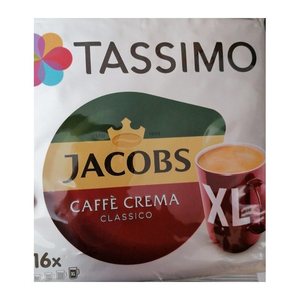 TASSIMO JACOBS CAFFÈ CREMA CLASSICO XL Kaffeediscs, Arabica- und Robustabohnen mild, 16 St.