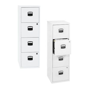 BISLEY Home PFA 4 Hängeregistraturschrank verkehrsweiß 4 Schubladen 41,3 x 40,0 x 132,1 cm, 1 St.