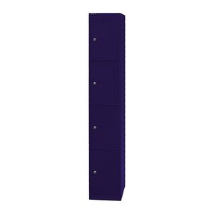 BISLEY Schließfachschrank oxfordblau CLK184639, 4 Schließfächer 30,5 x 45,7 x 180,2 cm
