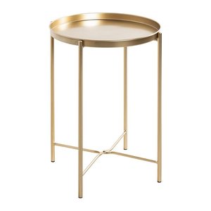 HAKU Möbel Beistelltisch rund Metall gold 39,0 x 39,0 x 50,0 cm, 1 St.