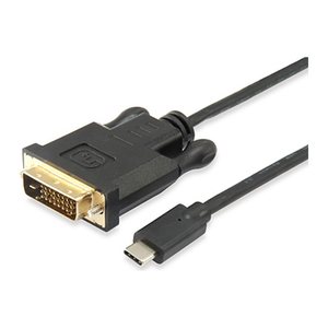 Equip Adapter USB-C->DVI-D(24+1) 1920x1200/ 60Hz 1.80m PVC Polybeutel