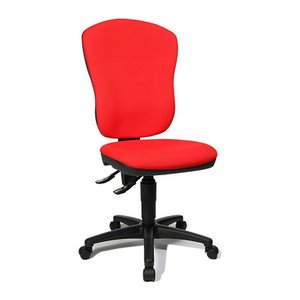Topstar Bürostuhl Point 80, 8180 G21 Stoff rot, Gestell schwarz