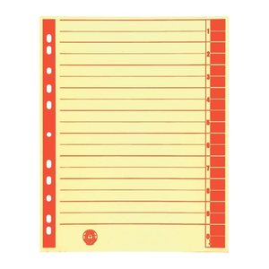 Wekre Trennblätter DIN A4 1-0 weiß/rot, 230 g/m², 100 Blatt