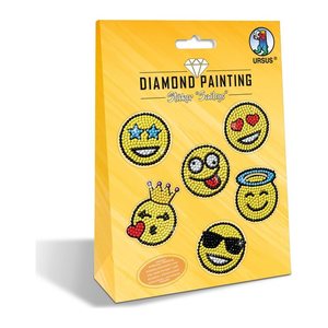 URSUS® Diamond Painting Sticker-Set Smileys mehrfarbig