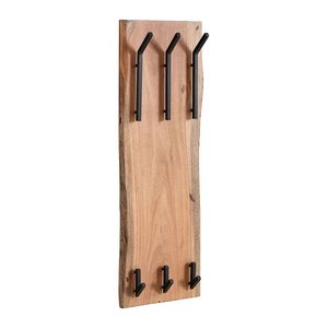 WOHNLING Wandgarderobe WL6.360 akazie Holz 6 Haken 35,0 x 100,0 cm, 1 St.