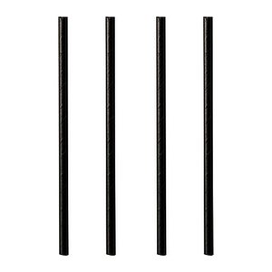 PAPSTAR Cocktail-Strohhalme pure schwarz Papier, 500 St.