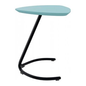 fm TRESTA Beistelltisch dreieckig abgerundet MDF-Platte pastellblau 55,0 x 50,0 x 69,5 cm, 1 St.