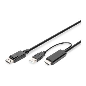 DIGITUS HDMI/DisplayPort Kabel AK-330111-020-S 2,0 m schwarz, 1 St.