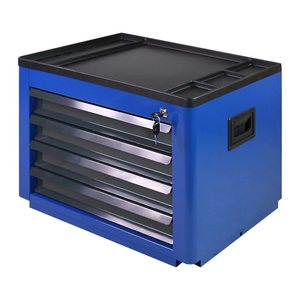 ADB Schrank-Aufsatz blau, anthrazit 4 Schubladen 60,0 x 44,0 x 45,0 cm, 1 St.