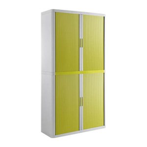 PAPERFLOW easyOffice Rollladenschrank weiß, grün ohne Fachböden 110,0 x 41,5 x 204,0 cm