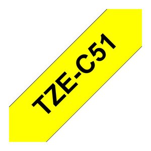 brother Schriftband TZe-C51 TZEC51, 24 mm, schwarz auf gelb, 1 St.