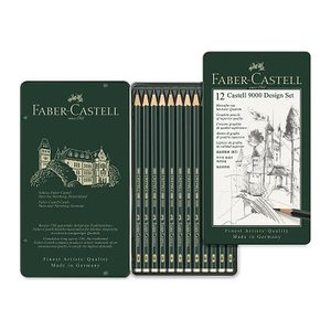 FABER-CASTELL 9000 Bleistift 3B grün, 1 St.
