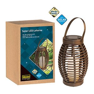 Idena Laterne LED Solarleuchte bronze, 1 St.