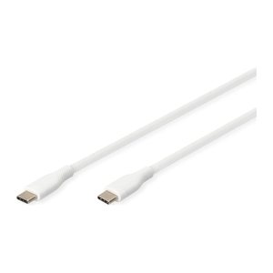 DIGITUS USB 2.0 Kabel Typ C -C Silikon St/St 0,5m weiß