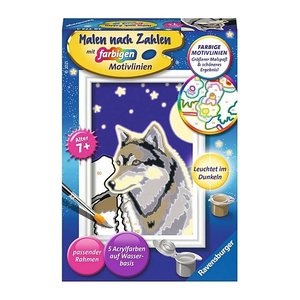 Ravensburger Malen-nach-Zahlen Wolfsportrait mehrfarbig