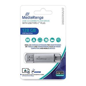 MediaRange USB-Stick silber 128 GB, 1 St.