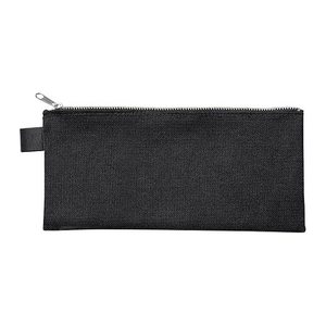 VELOFLEX Reißverschlussbeutel DIN lang schwarz/silber Textil, 1 St.